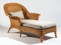 Tumbonas de ratán sintético 200x80x85 cm marrón y beige diseño natural para exterior
